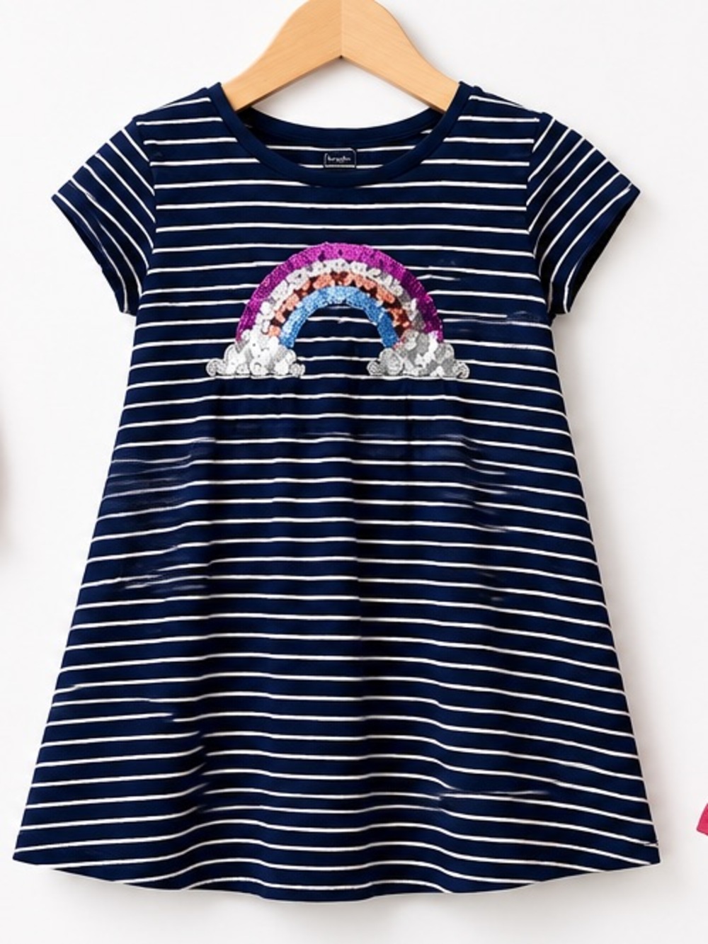 Rumi + Ryder Aderyn Graphic Rainbow Sequin Dress - Girls Size Medium